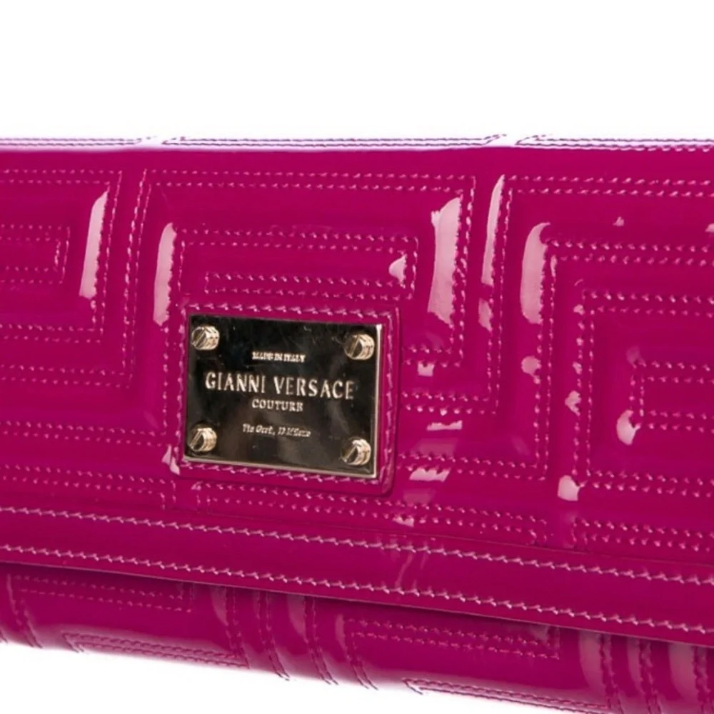 Gianni Versace Classy Continental Wallet Patent Leather